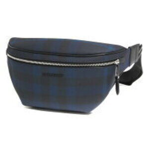 Burberry Cason Belt Bag Waist Hip Check Navy Blue NCE